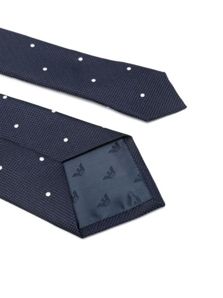 Taškuotas šilkinis kaklaraištis Emporio Armani