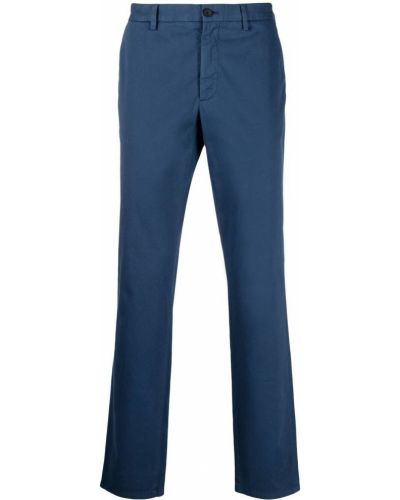 Pantalones rectos slim fit con bolsillos Z Zegna azul