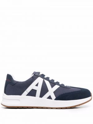 Blonder trykt snøring sneakers Armani Exchange blå