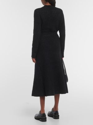 Hodvábna vlnená dlhá sukňa Gabriela Hearst čierna
