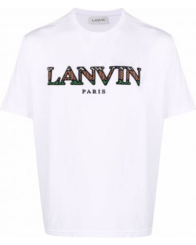Hímzett póló Lanvin fehér