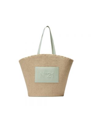 Shopper handtasche mit taschen N°21 grün