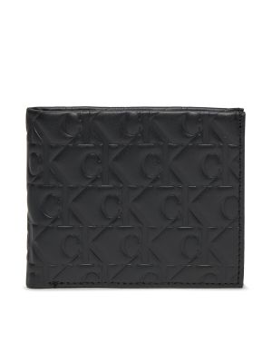 Portefeuille à imprimé à imprimé Calvin Klein noir