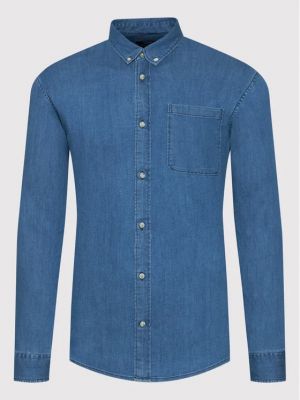 Slim fit džínová košile Jack&jones Premium modrá