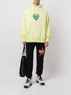 Kokvilnas kapučdžemperis ar apdruku Givenchy dzeltens