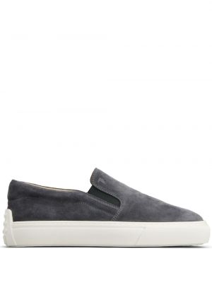 Sneakers σουέντ slip-on Tod's γκρι