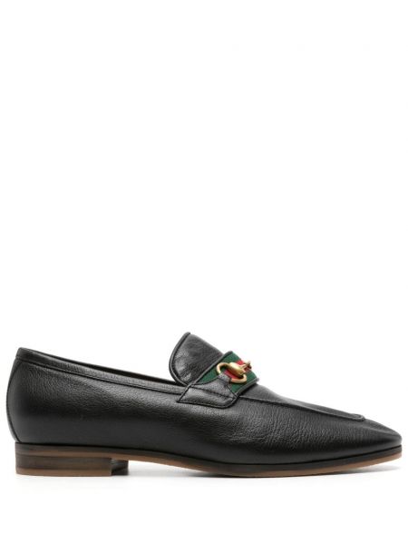 Læder loafers Gucci sort