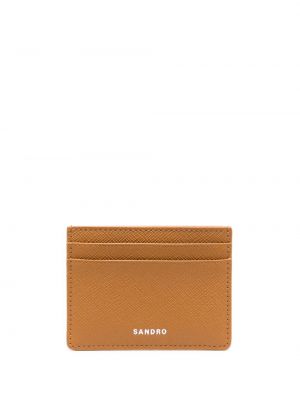 Kožená peňaženka Sandro hnedá