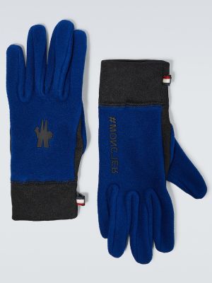 Fleecové fleecové rukavice Moncler Grenoble modrá