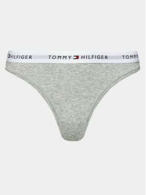 Kalhotky string Tommy Hilfiger šedé