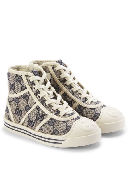 Canvas sneakers for gutter Gucci Kids blå