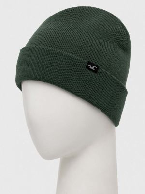 Dzianinowa czapka Hollister Co. zielona