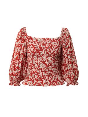Φλοράλ κοντή μπλούζα Polo Ralph Lauren κόκκινο