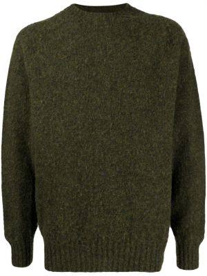 Плетен пуловер с кръгло деколте Ymc зелено