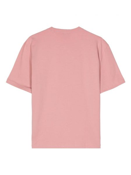Raštuotas medvilninis marškinėliai Ps Paul Smith rožinė