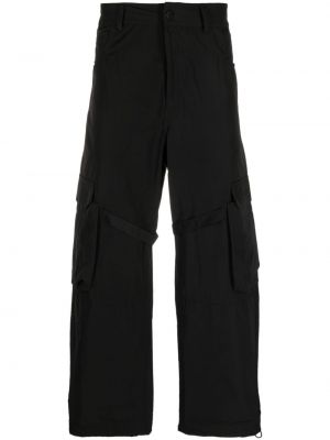Pantalon cargo en coton avec poches 44 Label Group noir