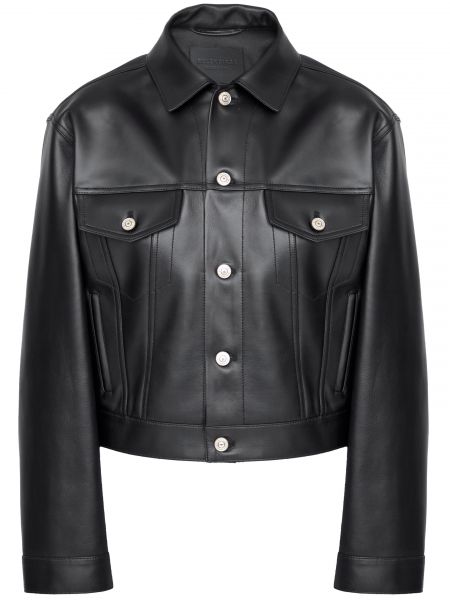 Кожаная куртка Balenciaga черная