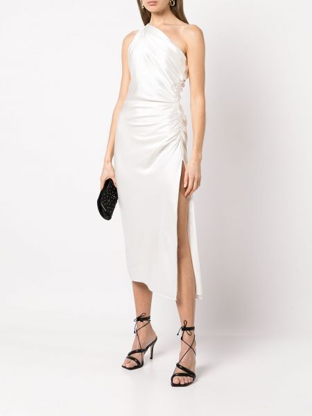 Asimetriškas vakarinė suknelė Michelle Mason balta