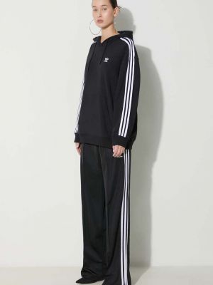 Bluza z kapturem w paski oversize Adidas Originals czarna