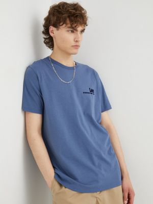 Bavlněné tričko Lee fialové