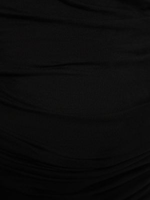 Fusta lunga din jerseu drapată Rick Owens negru
