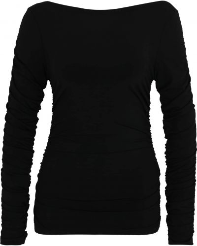 Тениска с дълъг ръкав Selected Femme черно