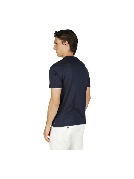 Camisa de algodón casual Eleventy azul