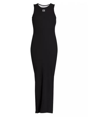 Черное длинное платье Loewe