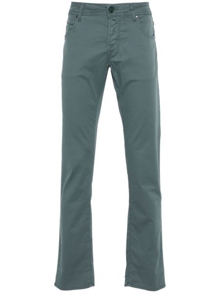 Rovné kalhoty Jacob Cohen zelené