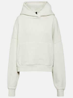 Pamučna hoodie s kapuljačom od jersey Entire Studios bijela
