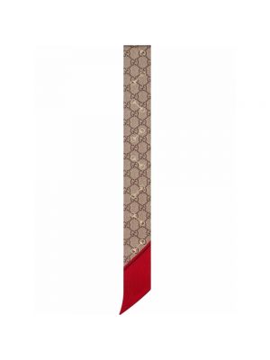 Jedwabny krawat Gucci czerwony