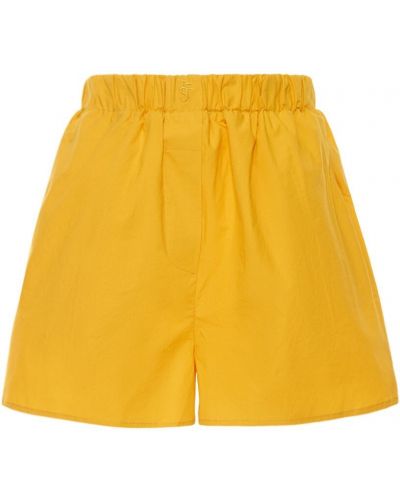 Pantaloni scurți din bumbac The Frankie Shop galben
