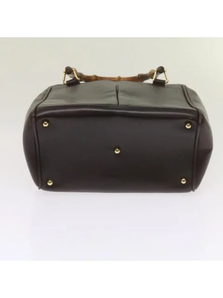 Bolsa de hombro de cuero retro Gucci Vintage negro