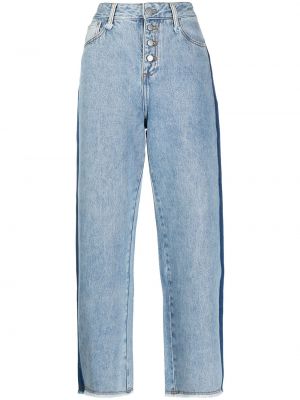 Gestreifte straight jeans Portspure blau