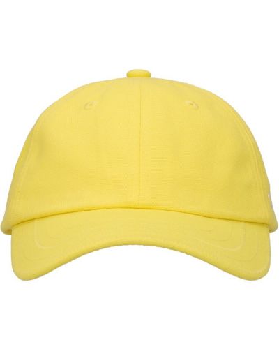 Bavlněný čepice Jacquemus žlutý