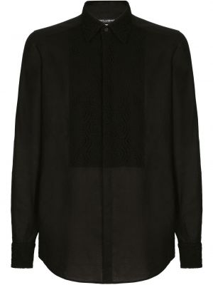 Льняная рубашка Dolce & Gabbana, черная