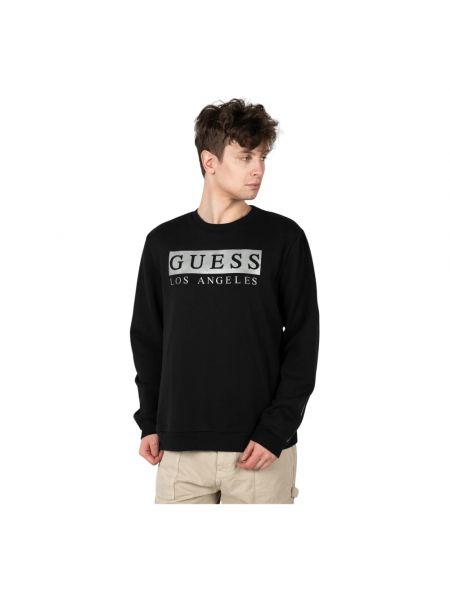 Casual sweatshirt mit rundem ausschnitt Guess schwarz