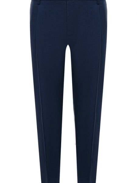 Льняные брюки Dolce & Gabbana синие