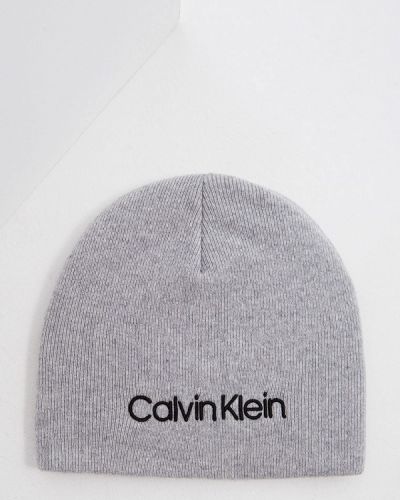 Шапка Calvin Klein, серая