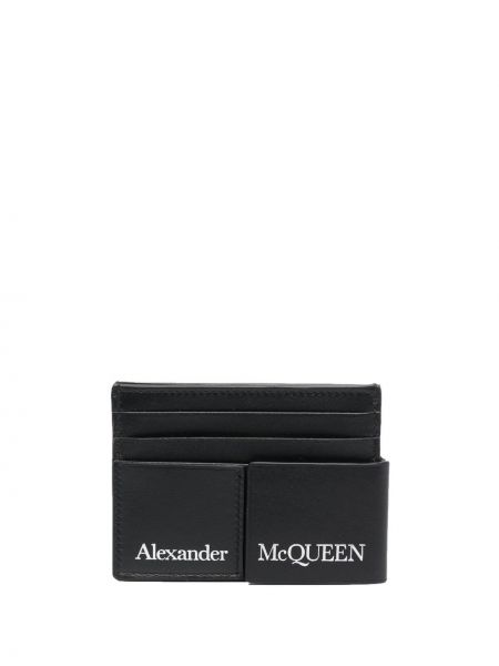 Peňaženka s potlačou Alexander Mcqueen čierna