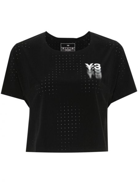 T-shirt de sport à imprimé Y-3 noir