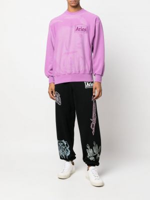 Sweatshirt mit rundem ausschnitt Aries pink