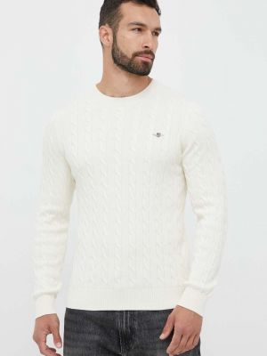 Sweter bawełniany Gant beżowy
