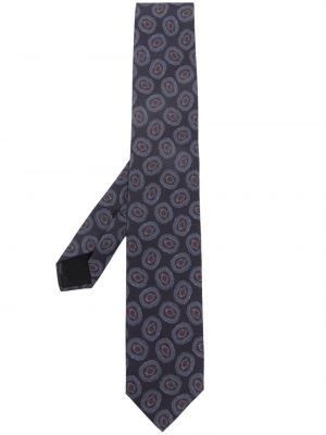 Cravate en soie à motifs abstraits Lardini bleu