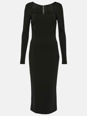 Sukienka midi z dżerseju Dolce&gabbana czarna