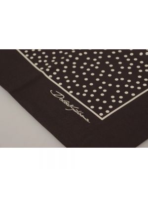 Bufanda de seda con lunares con bolsillos Dolce & Gabbana marrón