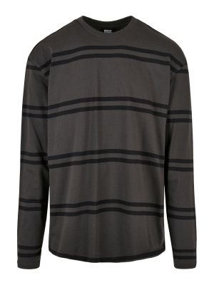 Oversize svītrainas džemperis ar garām piedurknēm Uc Men melns