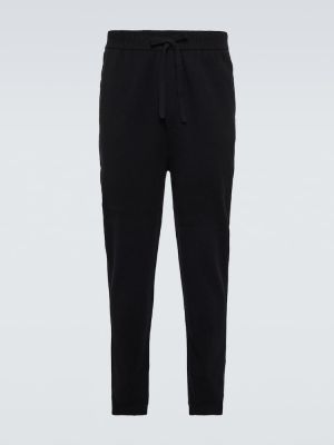 Kašmírové vlněné sportovní kalhoty Valentino černé