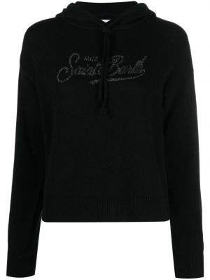 Пуловер с качулка с кристали Mc2 Saint Barth черно