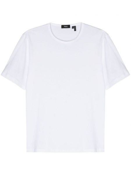 Bavlnené tričko Theory biela
